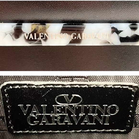 Valentino Garavani Vintage Black Leather Handbag RARE- ONLY ONE ON POSH! - Picture 4 of 15